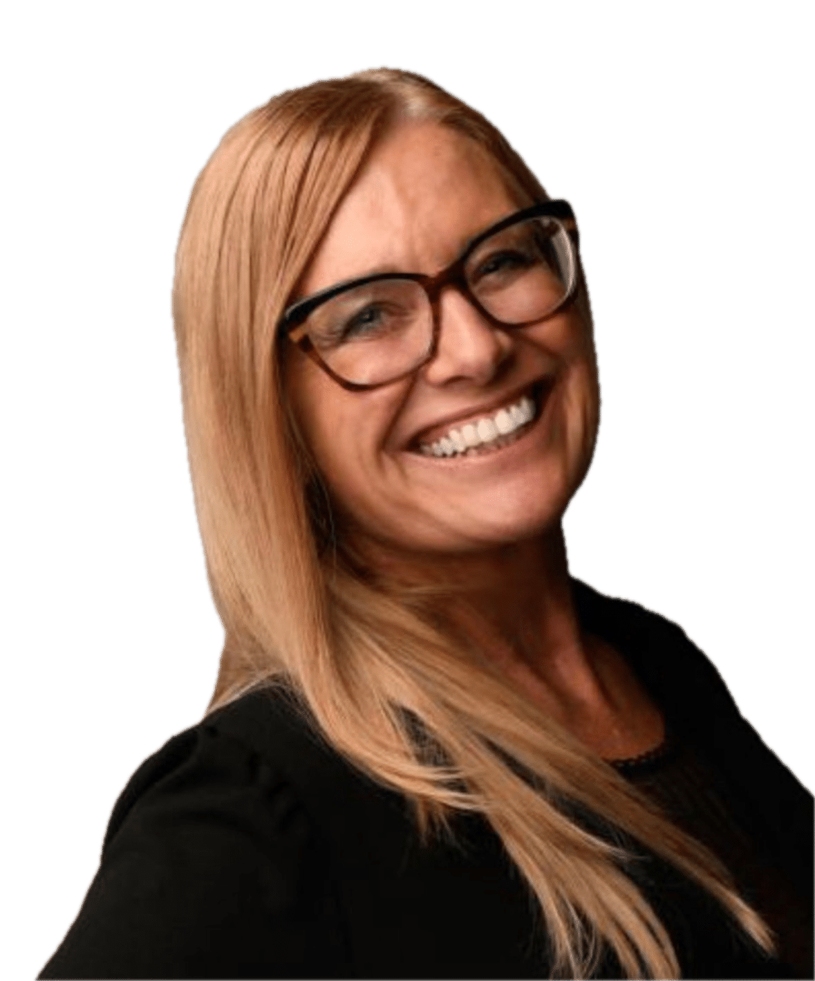 Jennifer, a blonde lady, smiling